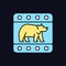 Wildlife documentary RGB color icon for dark theme