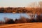 Wildlife Habitat along a frozen lake