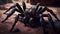 Wildlife Landscape of a Black Tarantula Taken Up Near and Personal in a Natural Setting AI Generative