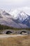 Wildlife overpass along Trans Canada highway