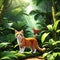 wildlife photography of a cat in forest ai generated nature abstract background