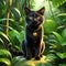 wildlife photography of a cat in forest ai generated nature abstract background