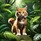 wildlife photography of a cat in forest ai generated nature abstract background