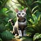 wildlife photography of a cat in forest ai generated nature abstract background