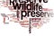 Wildlife preserve word cloud