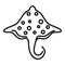 Wildlife stingray icon outline vector. Fish animal