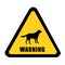 Wildlife warning yellow signal
