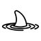 Wildlife whale icon, outline style