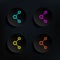 Will share dark badge color set icon. Simple thin line, outline vector of web icons for ui and ux, website or mobile application