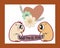 Will You Be Mine Guinea pig couple Valentine Illustration