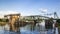 Willebroek, Belgium - May 27, 2019:  The iron swing bridge or Ijzerenbrug over the Brussels-Scheldt canal