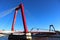 The Willems Bridge with red pylon, rotterdam, Netherlands