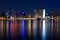 Willems bridge of Rotterdam. NIght view