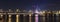 Willemsbrug Bridge and river Meuse at night