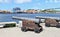 Willemstad, Curacao - 12/17/17: Canons along the waterfront in Willemstad, Curacao