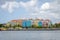 Willemstad in Curacao Handelskade with colorful facades