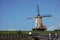 Willemstad windmill in the Netherlands seen from the old harbor side.