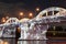 The William Jolly Bridge in Brisbane lit up by projected images