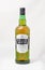 William Lawson`s blended Scotch Whisky bottle closeup on white background