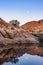 Willow Lake Moonrise Reflection