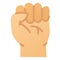 Willpower with fist empowerment single isolated icon with smooth style