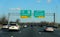 Wilmington, Delaware, U.S.A - February 9, 2020 - Highway signs on Interstate 95, Route 202 and Interstate 495 splits