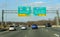 Wilmington, Delaware, U.S.A - February 9, 2020 - Highway signs on Interstate 95, Route 202 and Interstate 495 splits