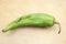 Wilted green chili pepper