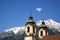 Wilten basilica and karwendel mountain range