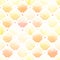 Wilton trellis pattern with quatrefoil of yellow colors on white background. Watercolor seamless pattern