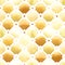 Wilton trellis pattern with quatrefoil of yellow colors on white background. Watercolor seamless pattern. Spicy Mustard