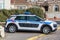 Wimereux, France - February 12, 2020 :  Car police french city vehicle in a Wimereux`street