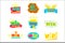 Win Congratulations Stickers Assortment Of Comic Designs For Video Game Winning Finale