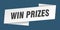 win prizes banner template. win prizes ribbon label.