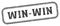 win-win stamp. win-win rectangular stamp on white background