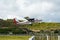 Winair plane takes of at Remy de Haenen Airport also known as Saint Barthelemy Airport