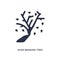 wind bending tree icon on white background. Simple element illustration from ecology concept