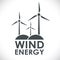 Wind energy generation logo shape concept.