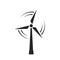 Wind energy icon. eco friendly, sustainable and alternative energy symbol. wind turbine isolated vector image