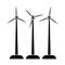 Wind energy icon vector set. Windmill illustration sign collection. Wind power plant symbol. Alternative energy logo.