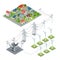 Wind energy propeller green village power supply c