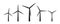 Wind energy. Wind energy icon. Windmill with turbine. Silhouette of farm mill. Alternative eco electric power. Logo isolated on