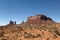 Wind eroded mesa and needles in Monument Valley