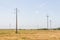 Wind farm, forest and meadow in Aljezur