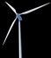 Wind farm isolated on black, closeup, high resolution