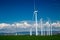 Wind farm in a wheat field