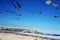 Wind festival at Bondi beach, Sydney, Australia on 10 September 2017. Colorful kites in the sky as famous event at Bondi beach, Sy