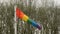 Wind flag in rainbow colours