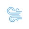 Wind Flows vector concept blue creative line icon or sign