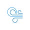 Wind Flows vector concept blue modern outline icon